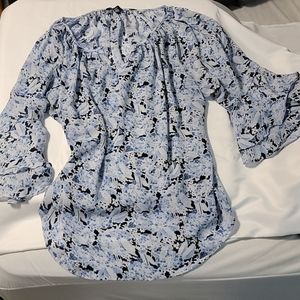 Multi Floral Blue Blouse